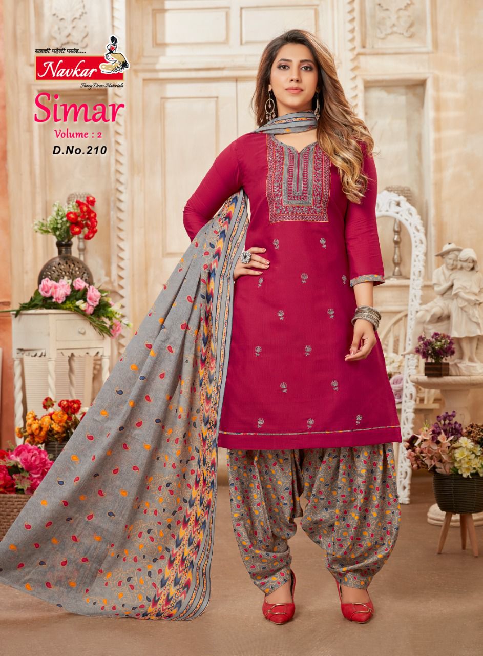 Navkar Simar Vol 2 Casual Wear Wholesale Cotton Printed Readymade Suit Catalog
